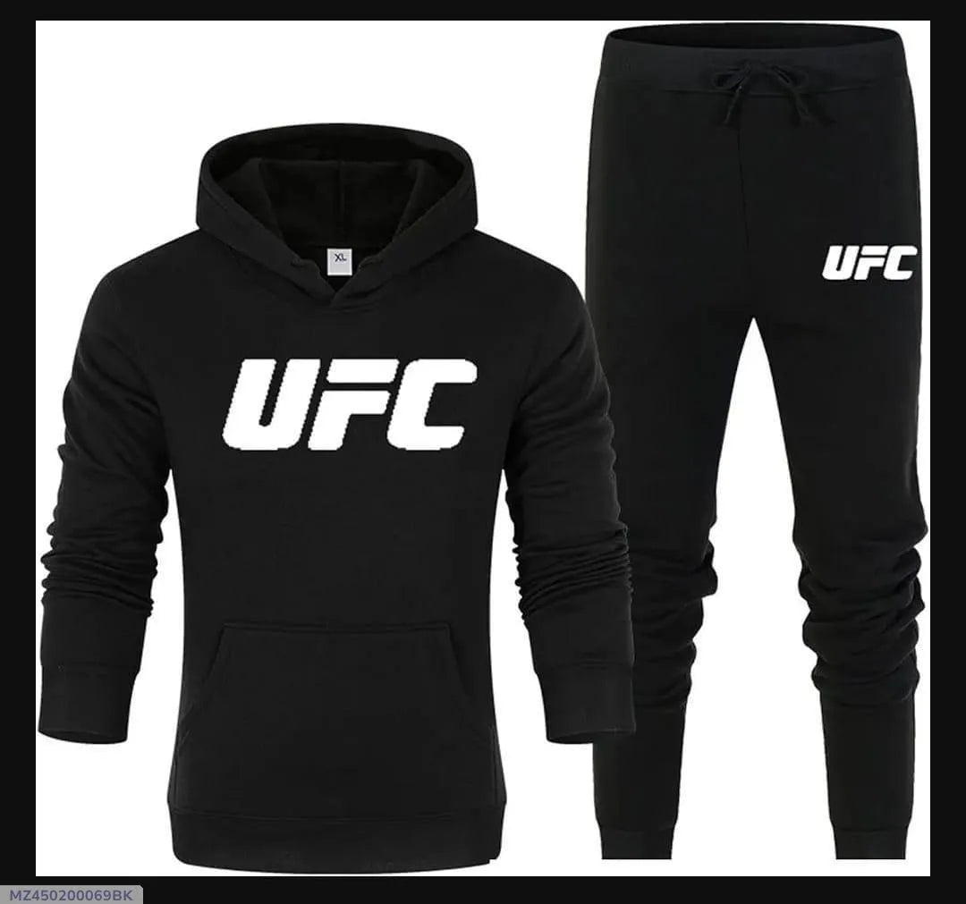 2 Pcs Men's Fleece Printed Track Suit