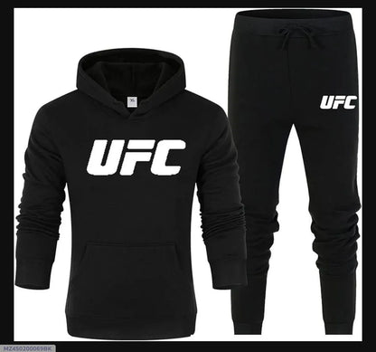 2 Pcs Men's Fleece Printed Track Suit