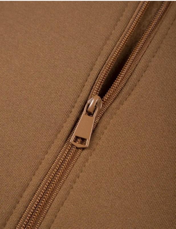 2 Pcs Men's Fleece Plain Zipper Track Suit