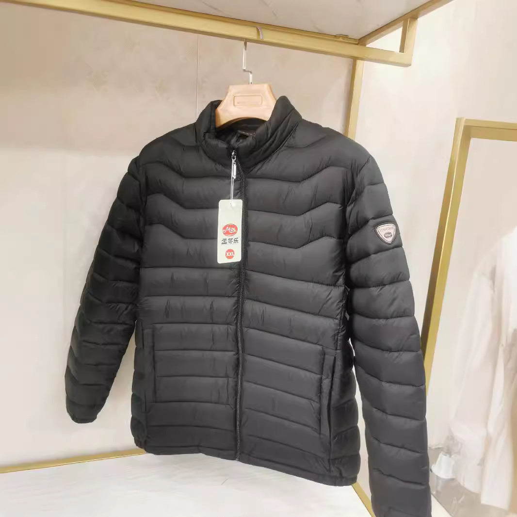 Men's Thin Cotton Coat Winter New Thin Cotton Coat Ready Stock Wholesale Men's Cotton Jacket Short Ribbed Coat Short Style