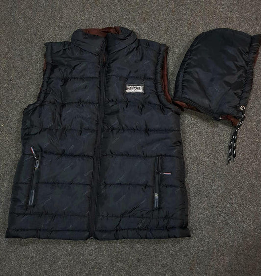 1 Pc Men's Parachute Plain Sleeveless Jacket