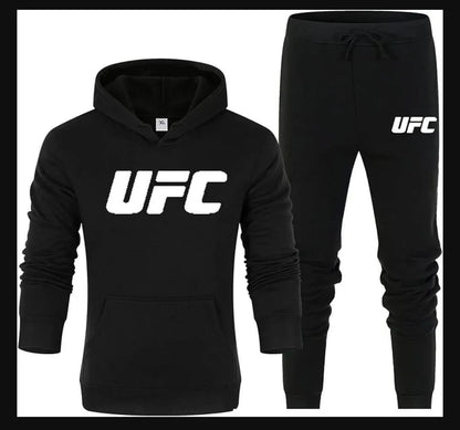 2 Pcs Men's Fleece Printed Track Suit