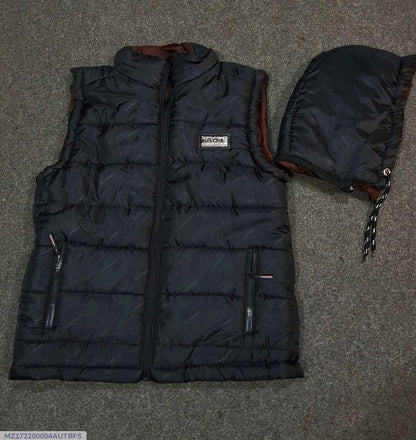 1 Pc Men's Parachute Plain Sleeveless Jacket